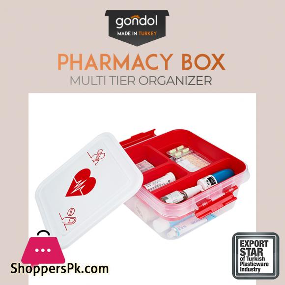 Gondol Pharmacy Box - First Aid and Home Pharmacy Plastic Storage