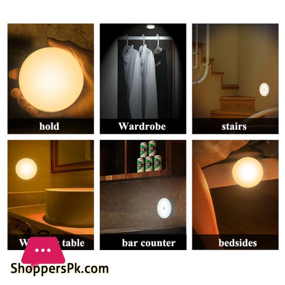 LED body induction lamp induction night light no need to wire USB charging intelligent induction magnetic suction