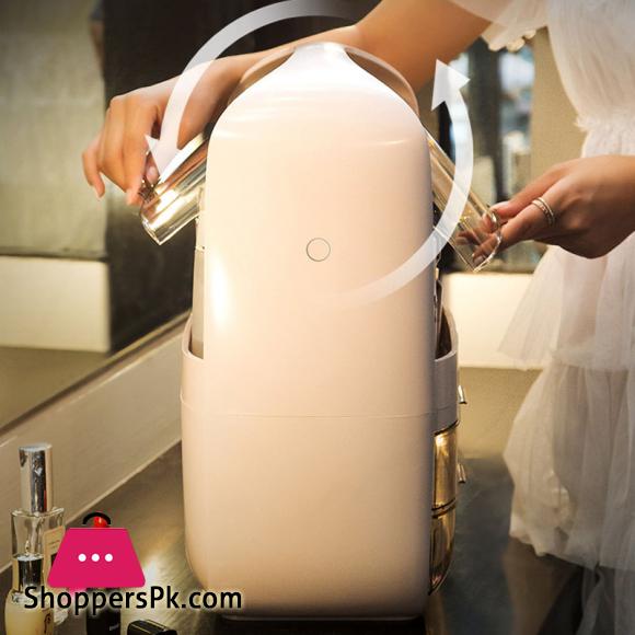 Makeup Organizer Transparent Clamshell 2 Drawer Dressing Table Desktop Plastic Cosmetic Box Storage Containers Jewelry Holder