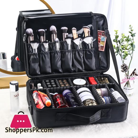 New Professional Makeup Organizer Cosmetic Case Bag Large Capacity Storage Case Multilayer Suitcase