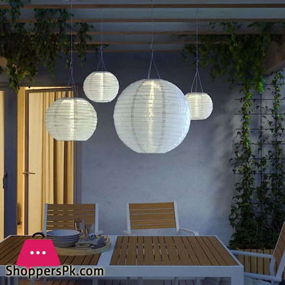 Ikea Solvinden LED Solar Powered Pendant Lamp White 45 cm