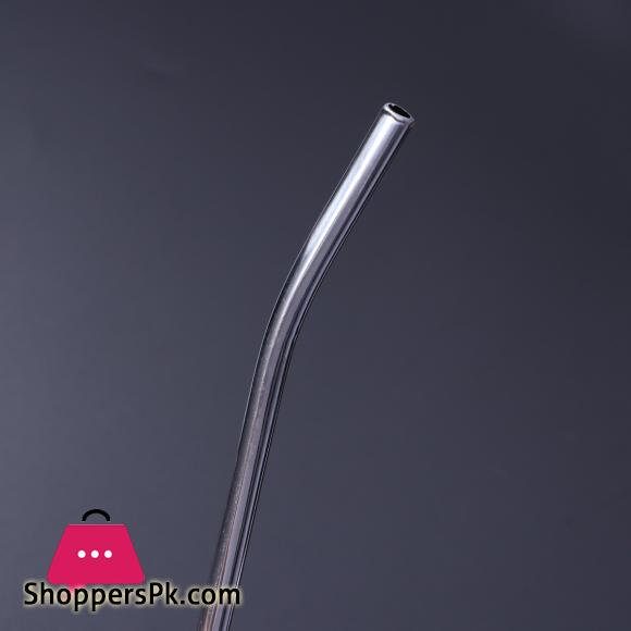 Stainless Steel Oval Shape Metal Drinking Spoon Straw Reusable Straws Cocktail Spoons Set Falooda Spoon