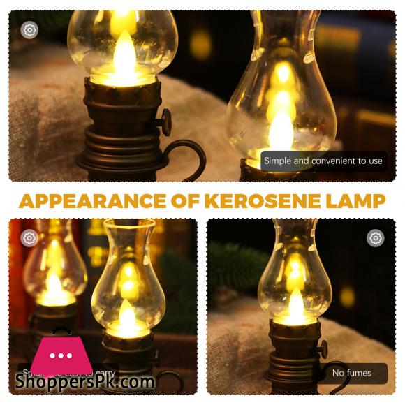 Vintage LED Kerosene Lamp LED Light Decoration Tabletop Lighting