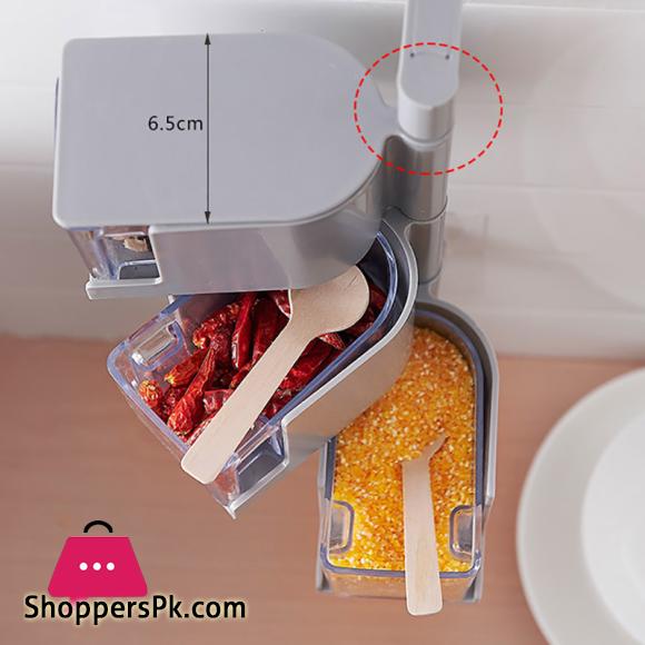 Rotating Seasoning Storage Boxes Spice Jar Condiment Box Spices Storage Wall Hanging Kitchen Organizer Kitchen Accessories