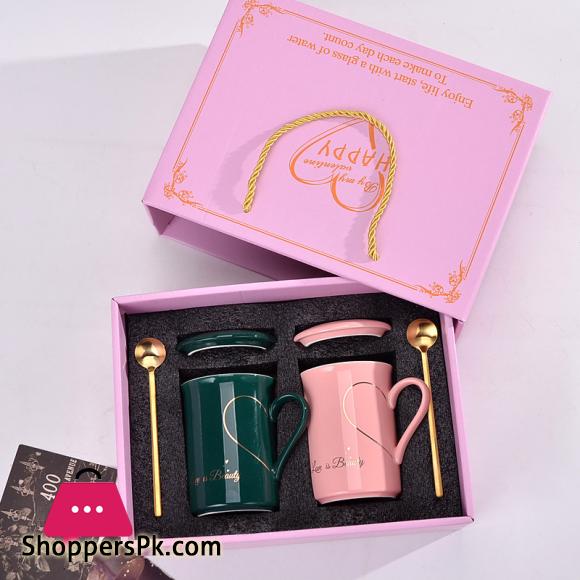 Couple Lovers Mug Colorful Fashion Handle Ceramic Water Cup Coffee Milk Drink With High End Gift Box