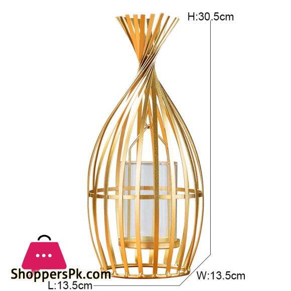 Creative Nordic Style Candle Holder Metal Iron Art Glass Candlestick Wedding Centerpieces Romantic Candlelight Dinner Candelabra