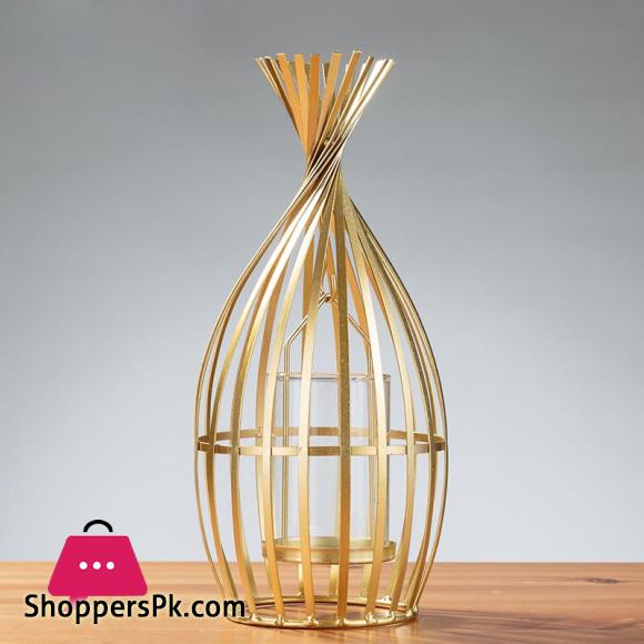 Creative Nordic Style Candle Holder Metal Iron Art Glass Candlestick Wedding Centerpieces Romantic Candlelight Dinner Candelabra