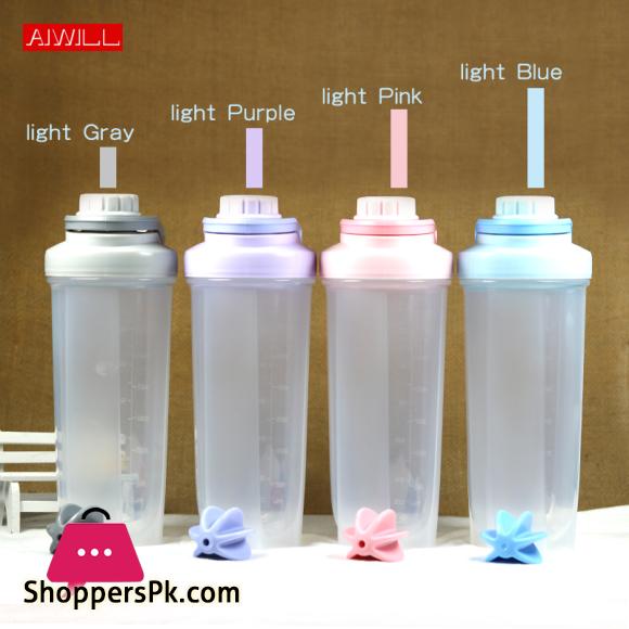 Creative Shake Bottle Plastic Sports Bottles Protein Powder Mixing Outdoor Water Bottle BPA FREE Shaker Bottle 700ML