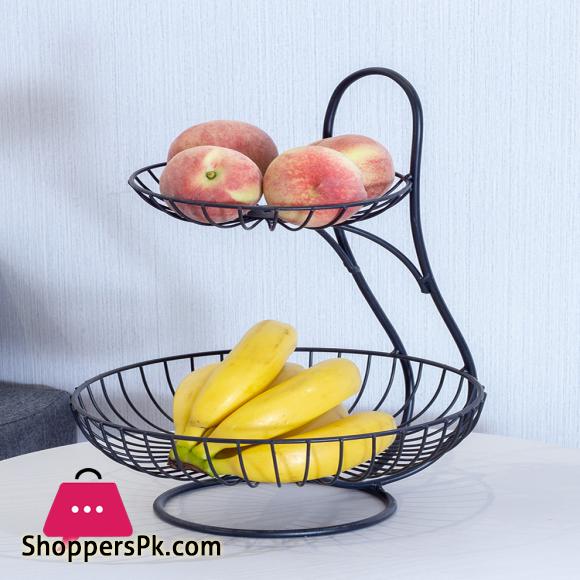 European Three Layer Fruit Plate Rack Modern Creative High End Multi Layer Small Delicate Double Layer Fruit Basket