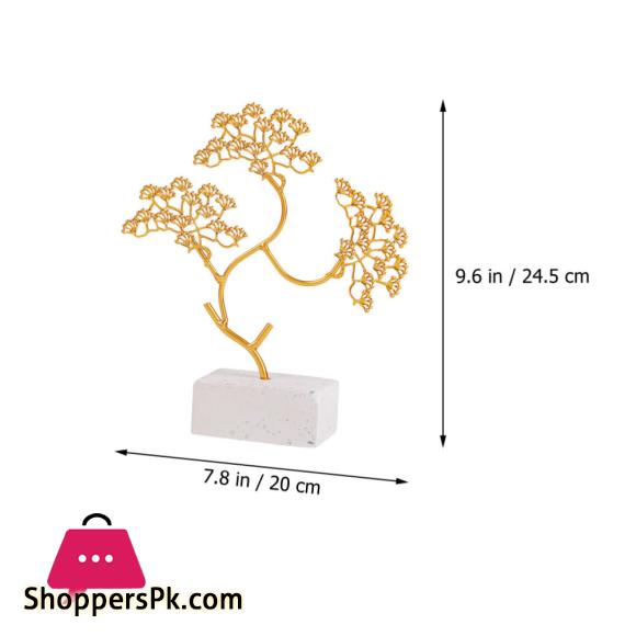 Fashion Pine Adornment Decorative Home Supply Desktop Craft Golden - 1Pc