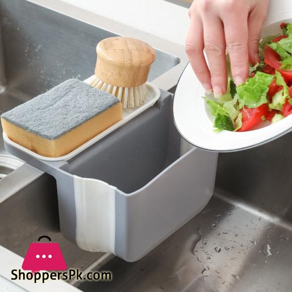 Foldable Sink Drain Basket Kitchen Waste Leaking Basket Sink Side Wet Garbage Sponge Rack Drain Filter Rack Kitchen Tool
