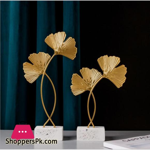 Golden Ginkgo leaf Model Iron TV cabinet Decor Leaf Console Cabinet decoration|Figurines & Miniatures