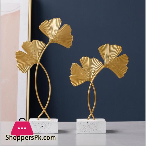Golden Ginkgo leaf Model Iron TV cabinet Decor Leaf Console Cabinet decoration|Figurines & Miniatures