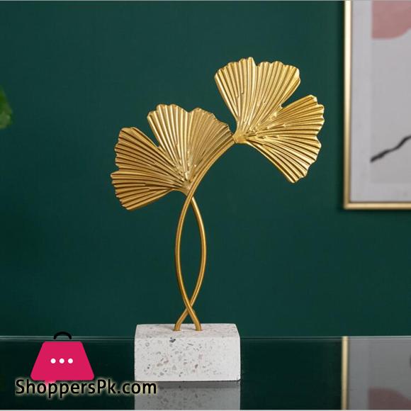 Golden Ginkgo leaf Model Iron TV cabinet Decor Leaf Console Cabinet decoration|Figurines & Miniatures