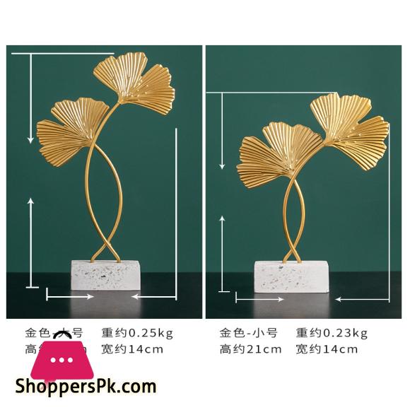 Golden Ginkgo leaf Model Iron TV cabinet Decor Leaf Console Cabinet decoration|Figurines & Miniatures