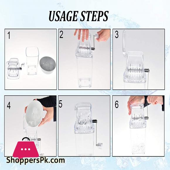 Hand-Crank Ice Crusher Ice-Maker Machine Clear Ice Crusher for Home Use