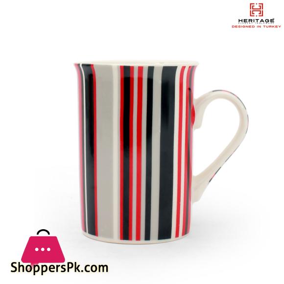 Heritage Stripe Mugs – 6 Pieces Set