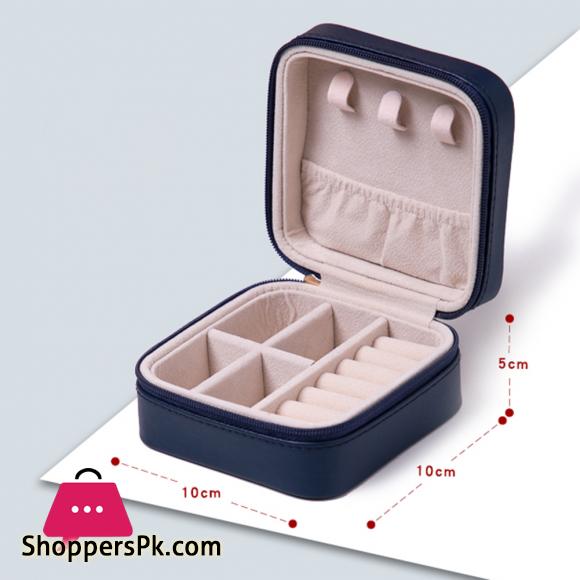 Jewelry Box Hook Pocket Round Waterproof Earring Necklace Ring Bracelet Organizer Square