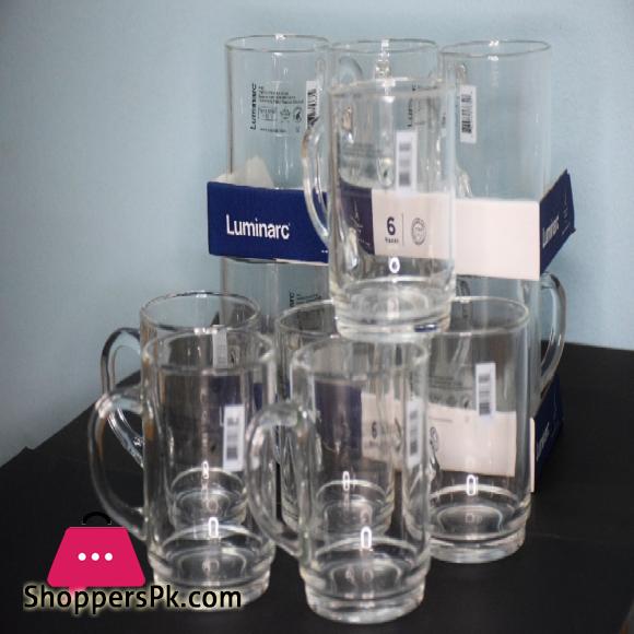 Luminarc Nordic Coffee & Tea Glass Mugs Cups 250ml - Pack of 6