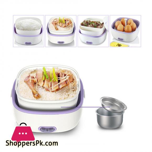 Multifunctional Electric Lunch Box Mini Rice Cooker Portable Food Heating Steamer Heat Preservation Lunch Box