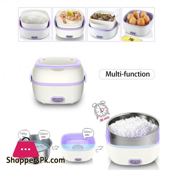Multifunctional Electric Lunch Box Mini Rice Cooker Portable Food Heating Steamer Heat Preservation Lunch Box
