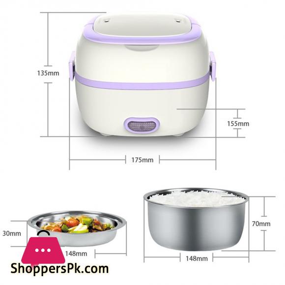 Multifunctional Electric Lunch Box Mini Rice Cooker Portable Food Heating Steamer Heat Preservation Lunch Box