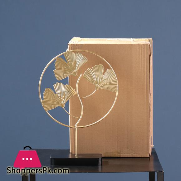 Nordic iron art gold Gingko Leaf Turtle leaf ornaments creative home living room wine cabinet porch decoration