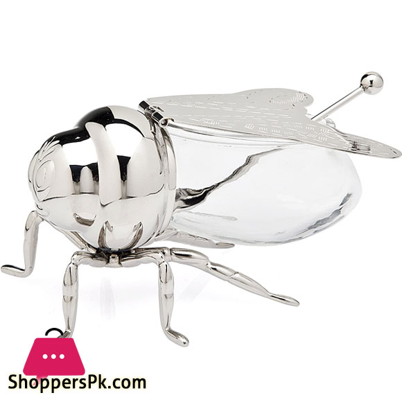 ORCHID Bee Sugar Pot with Spoon