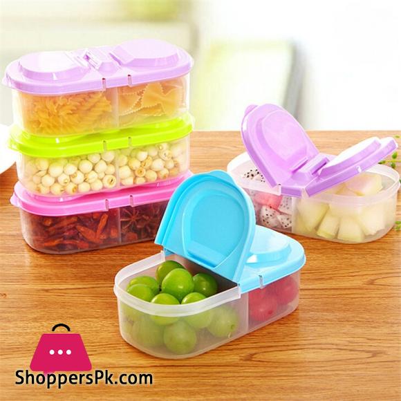 Plastic Case Container Trip Outdoor Lunch Food Dinnerware Sets Storage Trip Outdoor Box Large - 20 x 7 CM