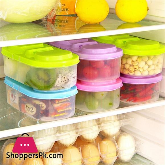 Plastic Case Container Trip Outdoor Lunch Food Dinnerware Sets Storage Trip Outdoor Box Large - 20 x 7 CM