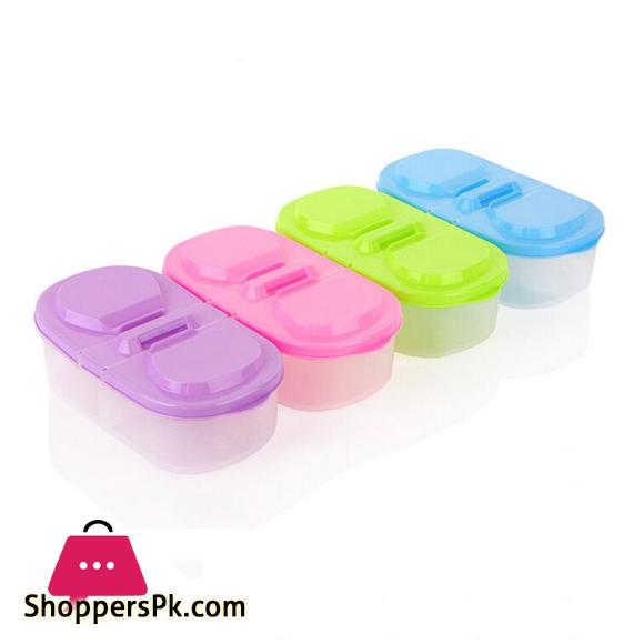 Plastic Case Container Trip Outdoor Lunch Food Dinnerware Sets Storage Trip Outdoor Box Large - 20 x 7 CM