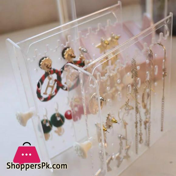 Portable High end Jewelry Box Dustproof Large capacity Earring Jewelry Display Shelf Lipstick Necklace Tiara Finishing Box
