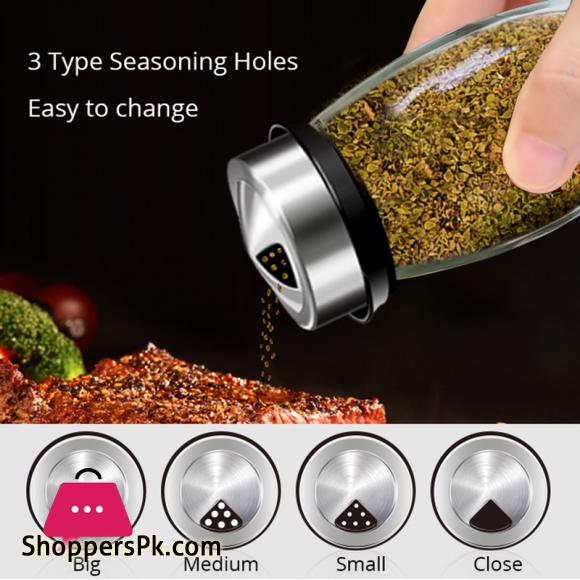 Rotating Cruet Condiment Seasoning Jars Set for Spices Pepper Sprays Bottles Salt Shakers Holder Kitchen Storage Rack Organizer
