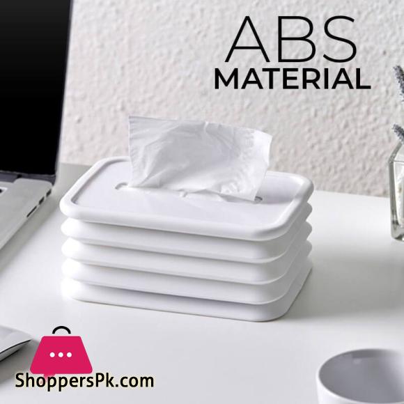 Silicone Foldable Paper Facial Tissues Box Free Retractable Capacity Tissue Box Simple Bathroom and Kitchen Folding Tissue Box