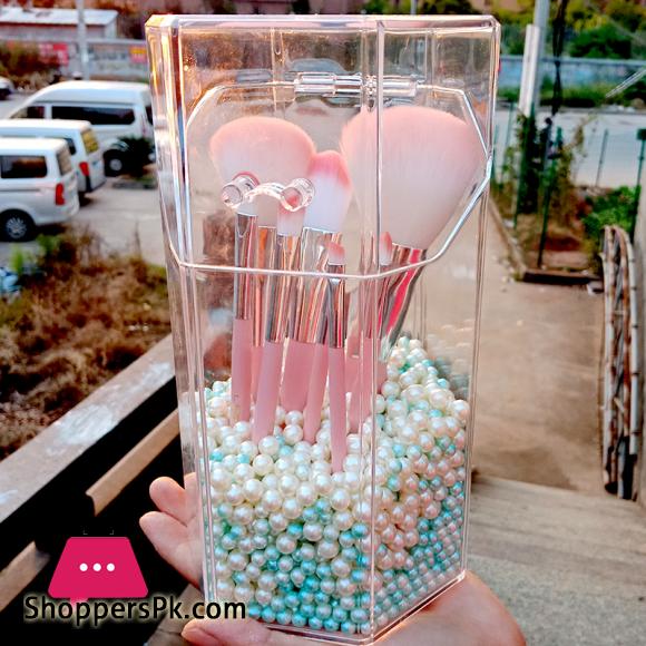 Transparent Pearl Acrylic Cosmetic Makeup Organizer Brush Container