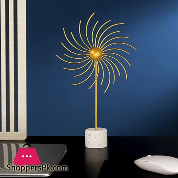 Wind Spinner Windmill Ornament Iron Art Windmill Ornament Metal Wind Sculptures and Spinners Desktop Decorations Home Decoration