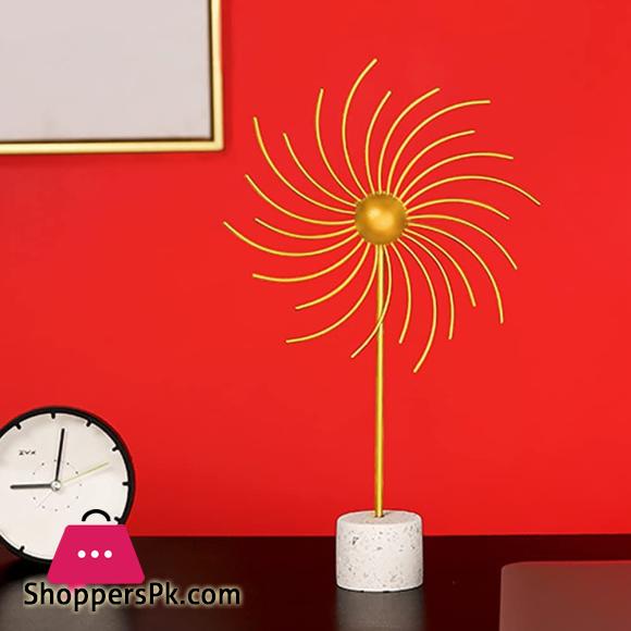 Wind Spinner Windmill Ornament Iron Art Windmill Ornament Metal Wind Sculptures and Spinners Desktop Decorations Home Decoration