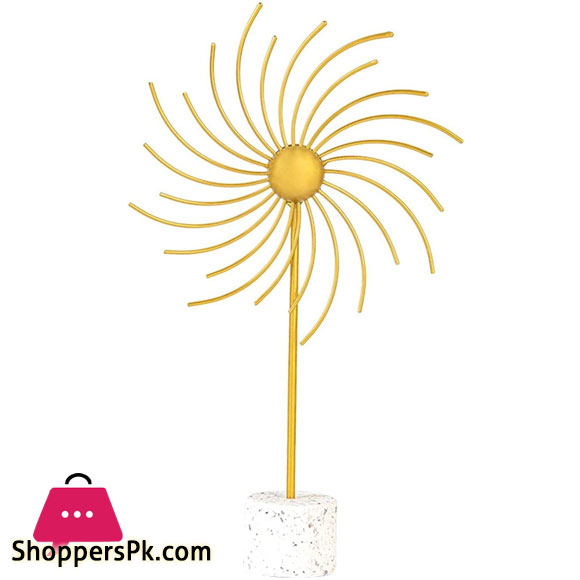 Wind Spinner Windmill Ornament Iron Art Windmill Ornament Metal Wind Sculptures and Spinners Desktop Decorations Home Decoration