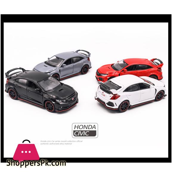 1:32 Scale HONDA CIVIC Type R Toy Car Alloy Diecast Metal Car Model Miniature With Sound Light Car For Children