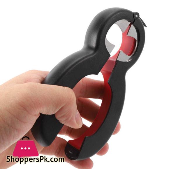 1Pc Multifunctinal Stainless Steel 6 in 1 Bottle Can Opener Corkscrew For Bar Restaurant Use Beer Wine Opener Bar Kitchen Tool