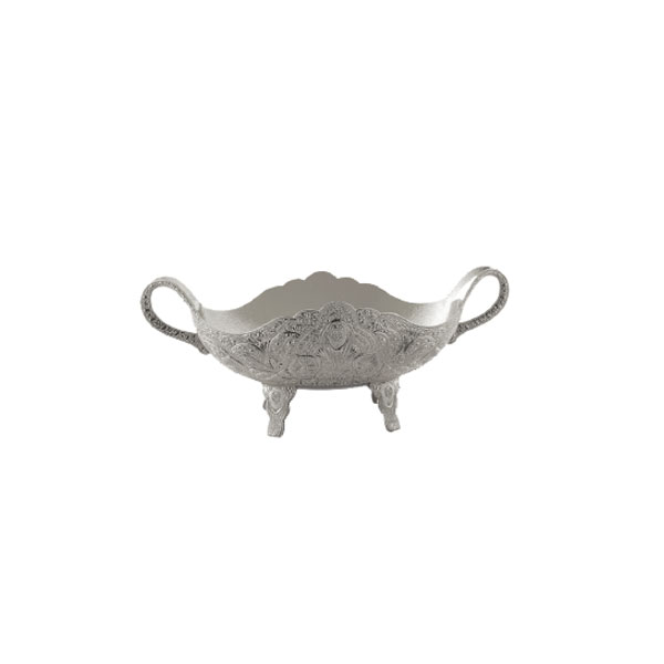 Osena Pewter Metal Fre-Stand Gondola Serving Bowl Turkey Made 251-AK-D-11