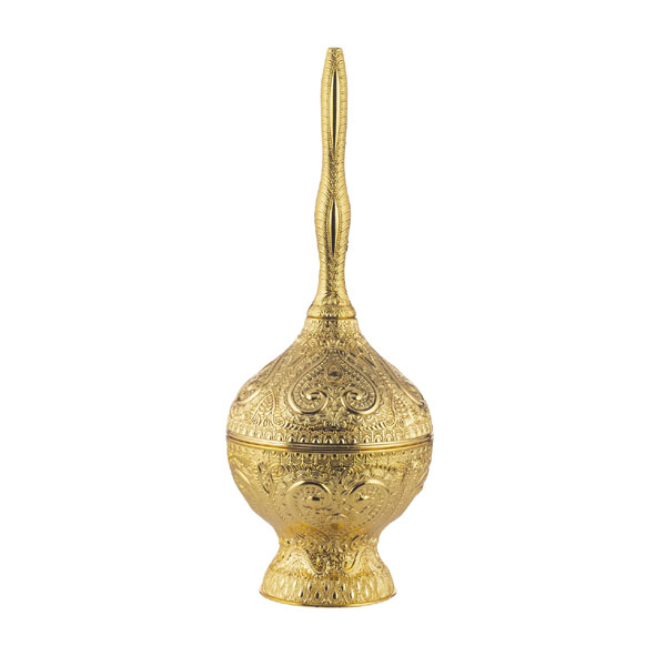 Osena Pewter Metal Payitaht Rose Water Pourer Golden Turkey Made - 269-18