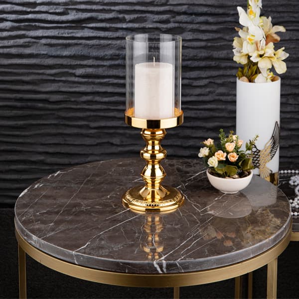 Osena Brass Luka Baton Candle Holder Turkey Made Golden - 279-K-2-C-18