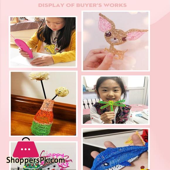 3D Pen Printer Drawing DIY Creative Printing Best for Kids Low Temperature Charging Wireless