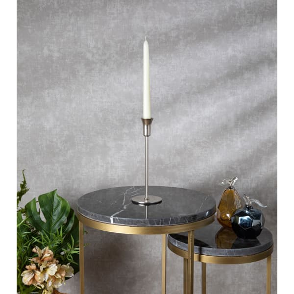 Osena Tifany Silver Modern Decor Candle Holders Metal Tall Candlestick Luxury Decor 18-CM - 96-330-1-K-22