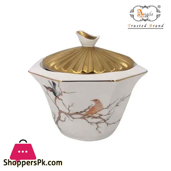 ANGELA Single Jar Sugar Pot Gold Lid BRD255