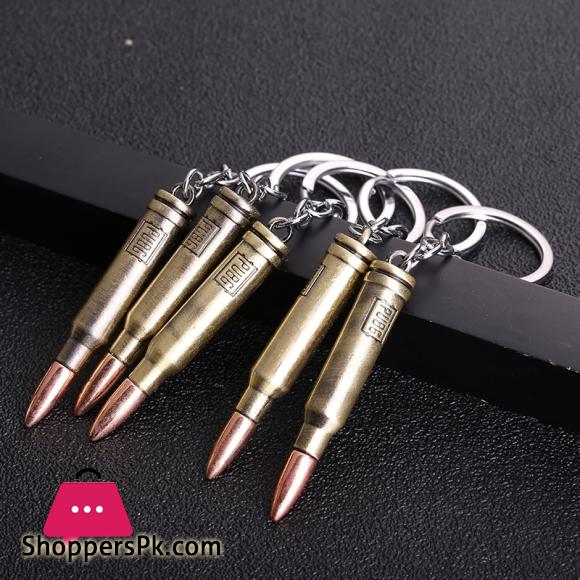 Alloy Key Chain New Counter Strike Guns Bullet Revolver Keychain Car Keyring Jewelry Men Gift 64mm