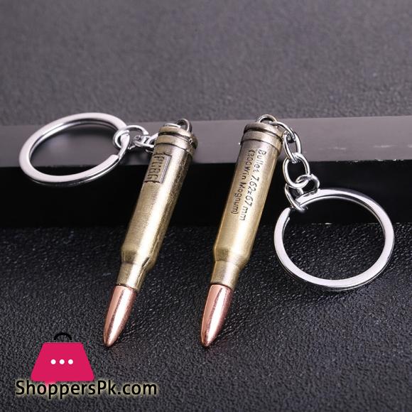 Alloy Key Chain New Counter Strike Guns Bullet Revolver Keychain Car Keyring Jewelry Men Gift 64mm