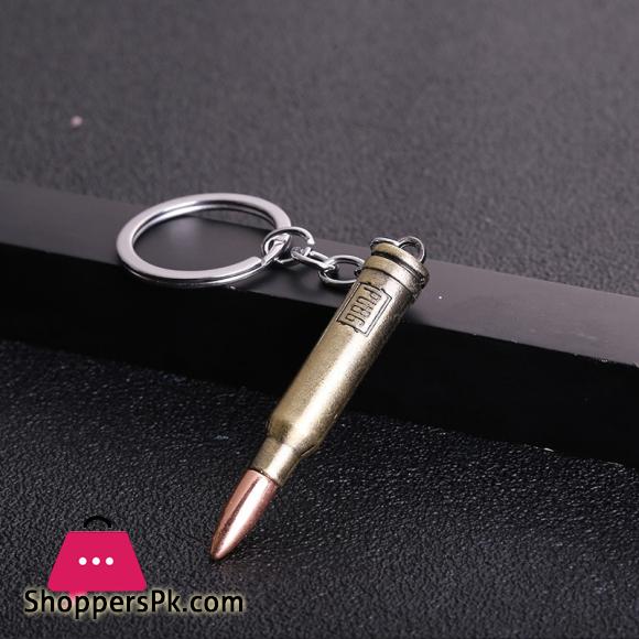 Alloy Key Chain New Counter Strike Guns Bullet Revolver Keychain Car Keyring Jewelry Men Gift 64mm