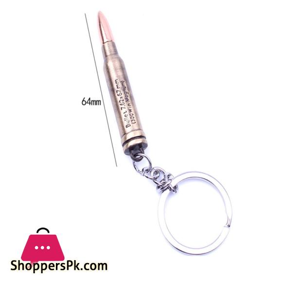 Alloy Key Chain New Counter Strike Guns Bullet Revolver Keychain Car Keyring Jewelry Men Gift 64mm
